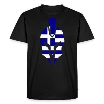 Casque grec - T-shirt Premium bio Homme - noir - Devant - Nico (187cm)
