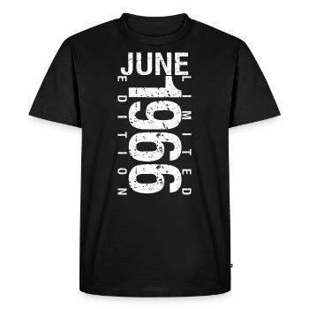 Juin 1966 Juin cadeau anniversaire June 1966 - T-shirt Premium bio Homme - noir - Devant - Nico (187cm)