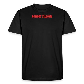 Cowboy Pillows - Men's Premium Organic T-Shirt - black - Front - Nico (187cm)