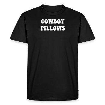 Cowboy Pillows - Men's Premium Organic T-Shirt - black - Front - Nico (187cm)