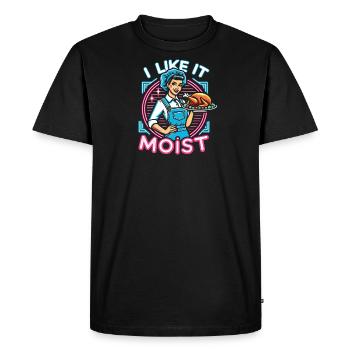 I Like It Moist Thanksgiving Costume Turkey Day - Men's Premium Organic T-Shirt - black - Front - Nico (187cm)