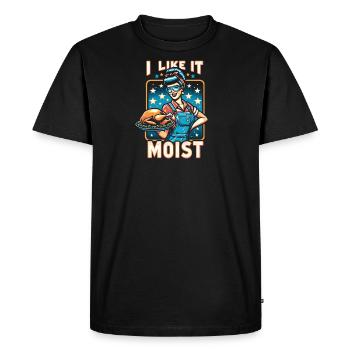 I Like It Moist Thanksgiving Costume Turkey Day - Men's Premium Organic T-Shirt - black - Front - Nico (187cm)