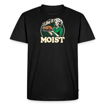 I Like It Moist Thanksgiving Costume Turkey Day - Men's Premium Organic T-Shirt - black - Front - Nico (187cm)