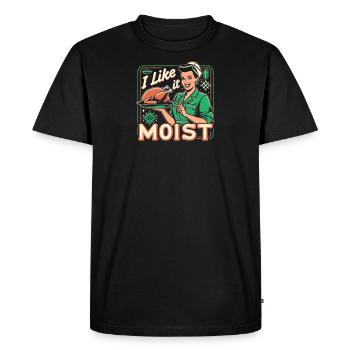 I Like It Moist Thanksgiving Costume Turkey Day - Men's Premium Organic T-Shirt - black - Front - Nico (187cm)
