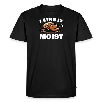 I Like It Moist Thanksgiving Costume Turkey Day - Men's Premium Organic T-Shirt - black - Front - Nico (187cm)