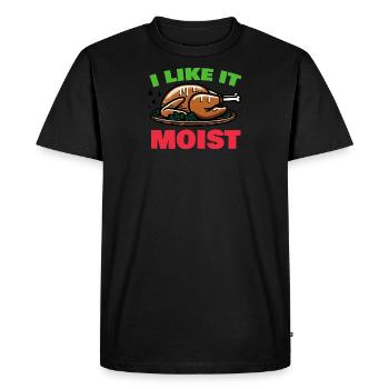 I Like It Moist Thanksgiving Costume Turkey Day - Men's Premium Organic T-Shirt - black - Front - Nico (187cm)