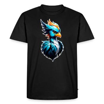 phenix - phoenix - oiseau de feu - T-shirt Premium bio Homme - noir - Devant - Nico (187cm)