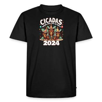 Cicada 2024 Double Brood Cicada - Men's Premium Organic T-Shirt - black - Front - Nico (187cm)