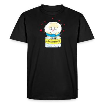 Antidepressant Pom - Men's Premium Organic T-Shirt - black - Front - Nico (187cm)