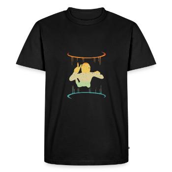 Vintage Indoor Skydiving For Bodyflying Hobby - Men's Premium Organic T-Shirt - black - Front - Nico (187cm)