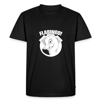 Classic Flabingo Flamingo Bingo Bingo pour joueur de bingo - T-shirt Premium bio Homme - noir - Devant - Nico (187cm)