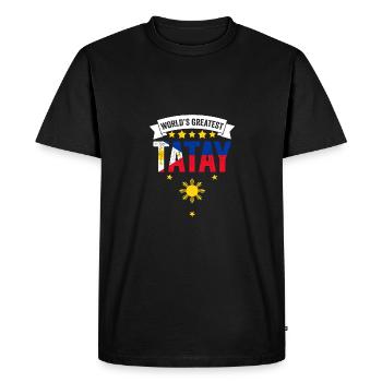 Awesome World’s Greatest Tatay For A Pinoy - T-shirt Premium bio Homme - noir - Devant - Nico (187cm)