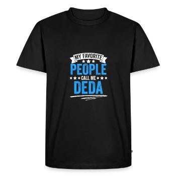 Mes gens préférés m’appellent Deda cool Srbija - T-shirt Premium bio Homme - noir - Devant - Nico (187cm)
