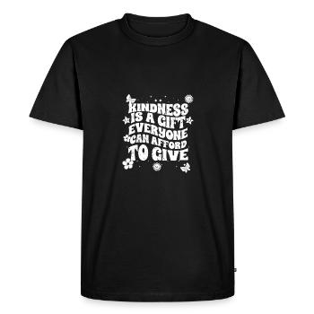 La gentillesse inspirante est un cadeau que tout le monde peut faire - T-shirt Premium bio Homme - noir - Devant - Nico (187cm)