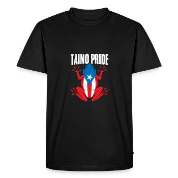 Taino Pride Awesome Puerto Rican Coqui A Puerto - Men's Premium Organic T-Shirt - black - Front - Nico (187cm)
