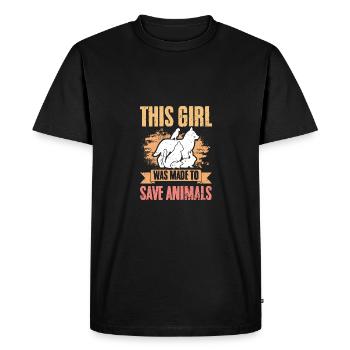 Personnel vétérinaire rétro cette fille a été faite pour - T-shirt Premium bio Homme - noir - Devant - Nico (187cm)