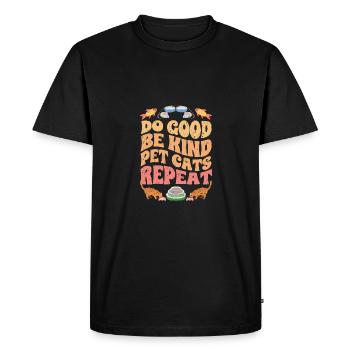 Vintage Do Good Be Kind Animal Rights Advocate - T-shirt Premium bio Homme - noir - Devant - Nico (187cm)