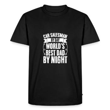 Drôle de vendeur de voitures papa pour un concessionnaire automobile - T-shirt Premium bio Homme - noir - Devant - Nico (187cm)