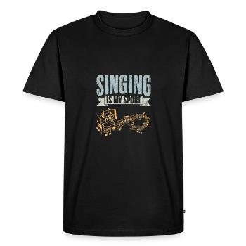 Le chant rétro est mon sport pour le chanteur de groupe - T-shirt Premium bio Homme - noir - Devant - Nico (187cm)