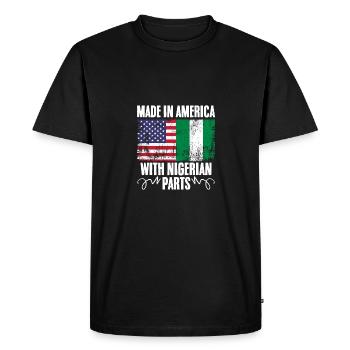 Made In America Funny Nigerian Parts For The - Men's Premium Organic T-Shirt - black - Front - Nico (187cm)
