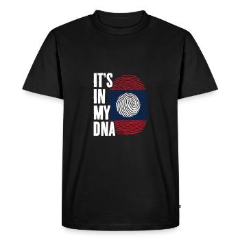 Cool empreinte laotienne c’est dans mon ADN Laos Flag - T-shirt Premium bio Homme - noir - Devant - Nico (187cm)