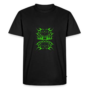 Cool Demon Heart Cyber Sigil Cybersigilisme Tribal - T-shirt Premium bio Homme - noir - Devant - Nico (187cm)