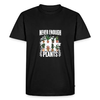 Jamais assez de plantes Drôle Jardinage Humour Une plante - T-shirt Premium bio Homme - noir - Devant - Nico (187cm)