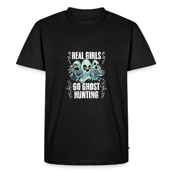 De vraies filles vont à la chasse aux fantômes drôle paranormal - T-shirt Premium bio Homme - noir - Devant - Nico (187cm)