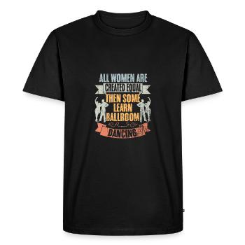 Toutes les femmes sont créées égales danse de salon rétro - T-shirt Premium bio Homme - noir - Devant - Nico (187cm)