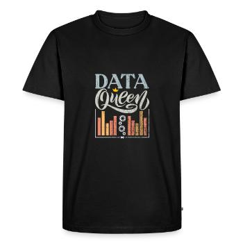 Awesome Data Queen Deep Learning A Data Scientist - Men's Premium Organic T-Shirt - black - Front - Nico (187cm)