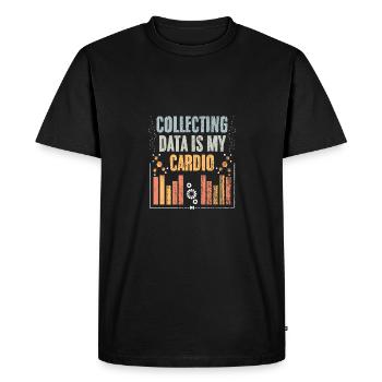 La collecte de données est ma science des données cardio rétro - T-shirt Premium bio Homme - noir - Devant - Nico (187cm)