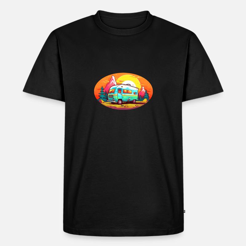 Sommer-Camping - Männer Premium Bio T-Shirt - Schwarz