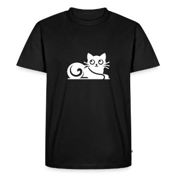 Dessin de chats abstraits mignons - T-shirt Premium bio Homme - noir - Devant - Nico (187cm)