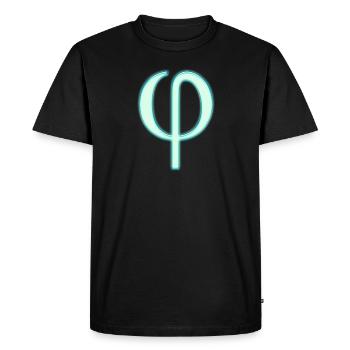 Phi - Le nombre d'or - Platon - Géométrie Sacrée - T-shirt Premium bio Homme - noir - Devant - Nico (187cm)