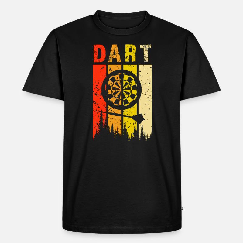 dart retro design dart Geschenk - Männer Premium Bio T-Shirt - Schwarz