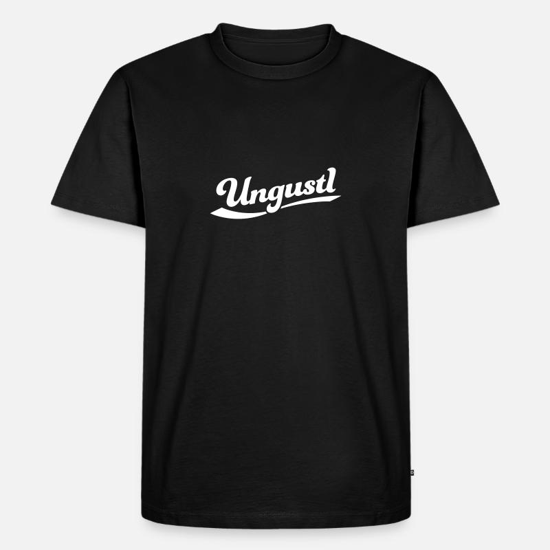 Ungustl II – Wiener Dialekt - Männer Premium Bio T-Shirt - Schwarz