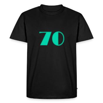70. 70 YEARS. 70TH ANNIVERSARY. BIRTHDAY 70 YEARS. - Men's Premium Organic T-Shirt - black - Front - Nico (187cm)