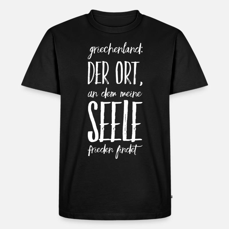 Lustiger Griechischer Spruch Griechenland Geschenk - Männer Premium Bio T-Shirt - Schwarz