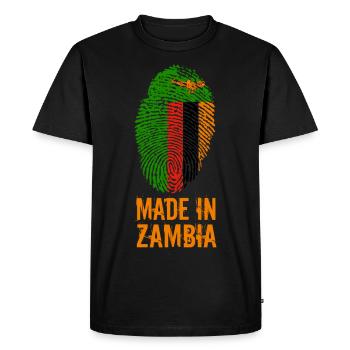 Made In Zambia / Zambia - Men's Premium Organic T-Shirt - black - Front - Nico (187cm)