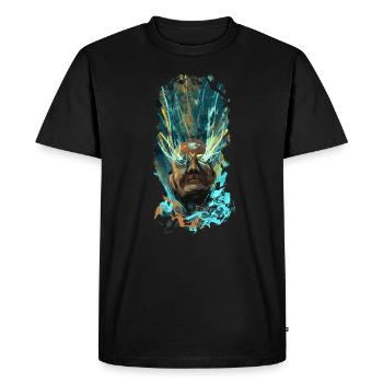 Star Child - Street Style - Men's Premium Organic T-Shirt - black - Front - Nico (187cm)