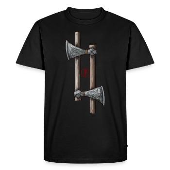Mammenaxe - Men's Premium Organic T-Shirt - black - Front - Nico (187cm)