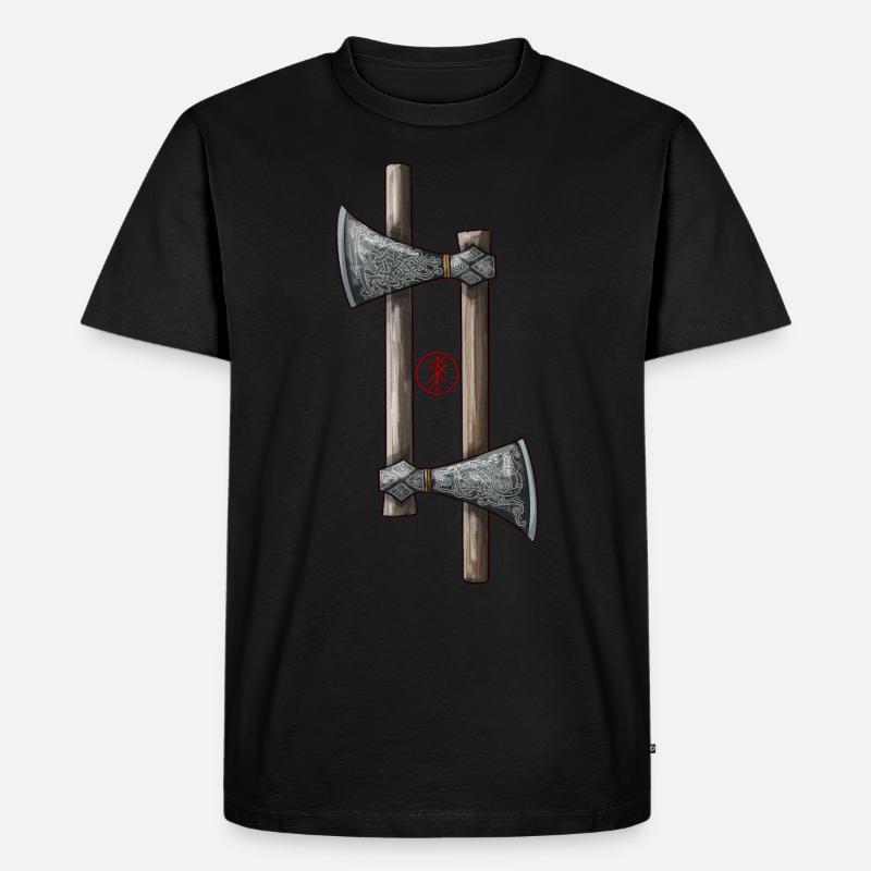 Mammenaxt - Männer Premium Bio T-Shirt - Schwarz