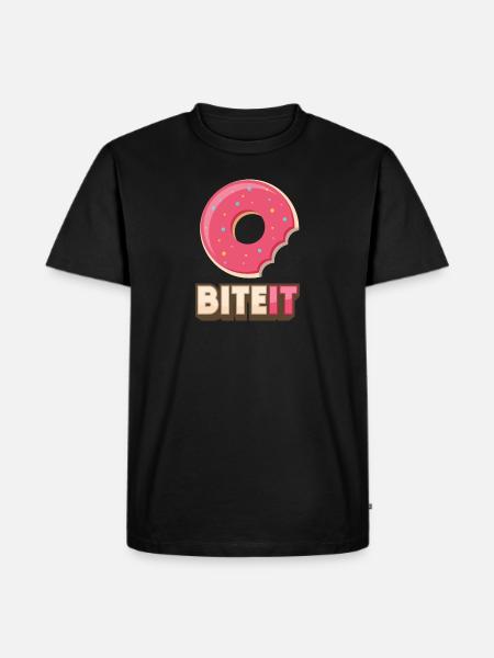Donut - Biteit - Men's Premium Organic T-Shirt - black