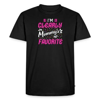 Je suis le préféré de maman - T-shirt Premium bio Homme - noir - Devant - Nico (187cm)