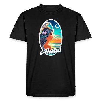 Aloha - surf - retro - T-shirt Premium bio Homme - noir - Devant - Nico (187cm)