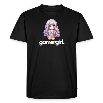 Gamergirl (en anglais seulement) - T-shirt Premium bio Homme - noir - Devant - Nico (187cm)