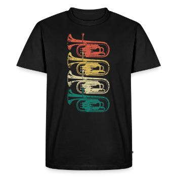 Euphonium Corn Orchestra Musiciens Instrument à vent - T-shirt Premium bio Homme - noir - Devant - Nico (187cm)