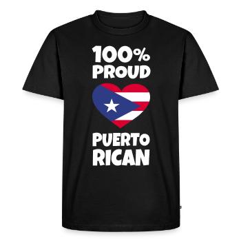 | du drapeau de Porto Rico Idées cadeaux portoricaines - T-shirt Premium bio Homme - noir - Devant - Nico (187cm)