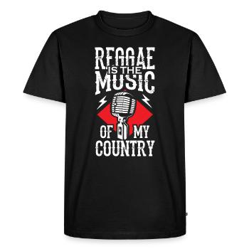 Le reggae est la musique de mon pays - T-shirt Premium bio Homme - noir - Devant - Nico (187cm)