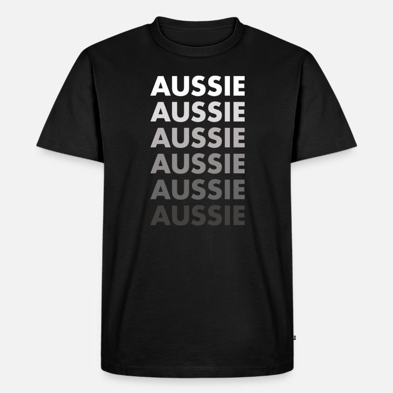 Dog Aussie - Männer Premium Bio T-Shirt - Schwarz